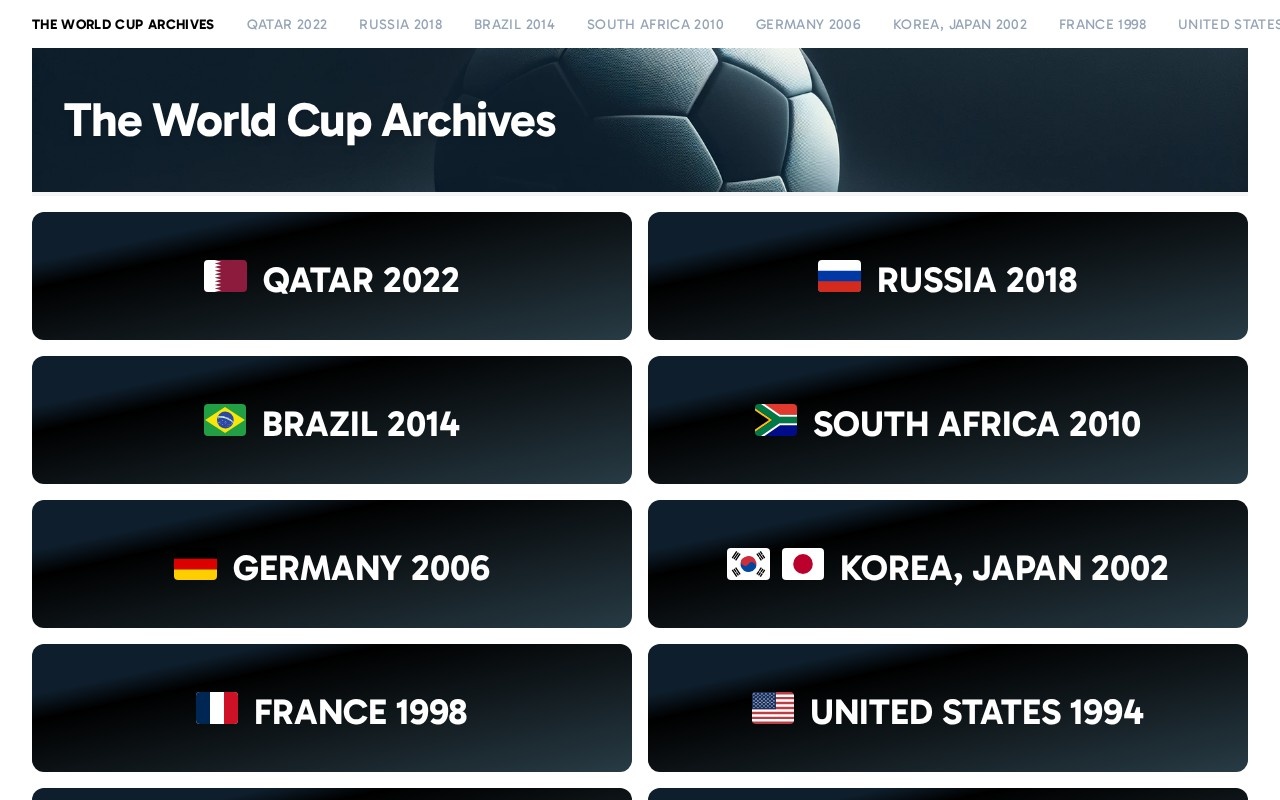 The World Cup Archives screenshot