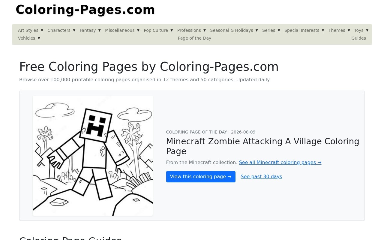 Coloring Pages Every Day screenshot