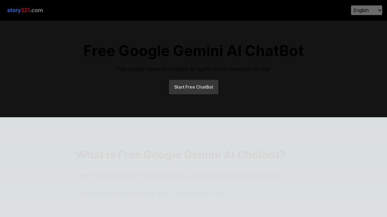 Free Google Gemini AI Chatbot screenshot