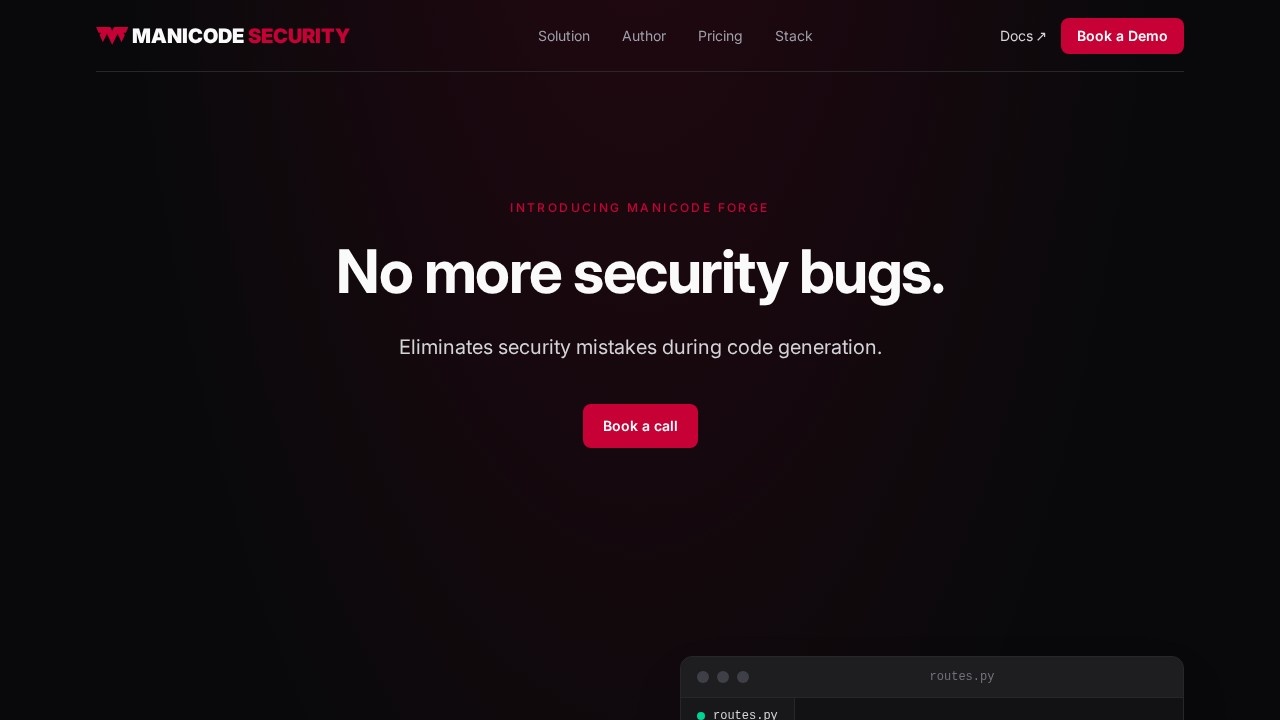 Manicode screenshot