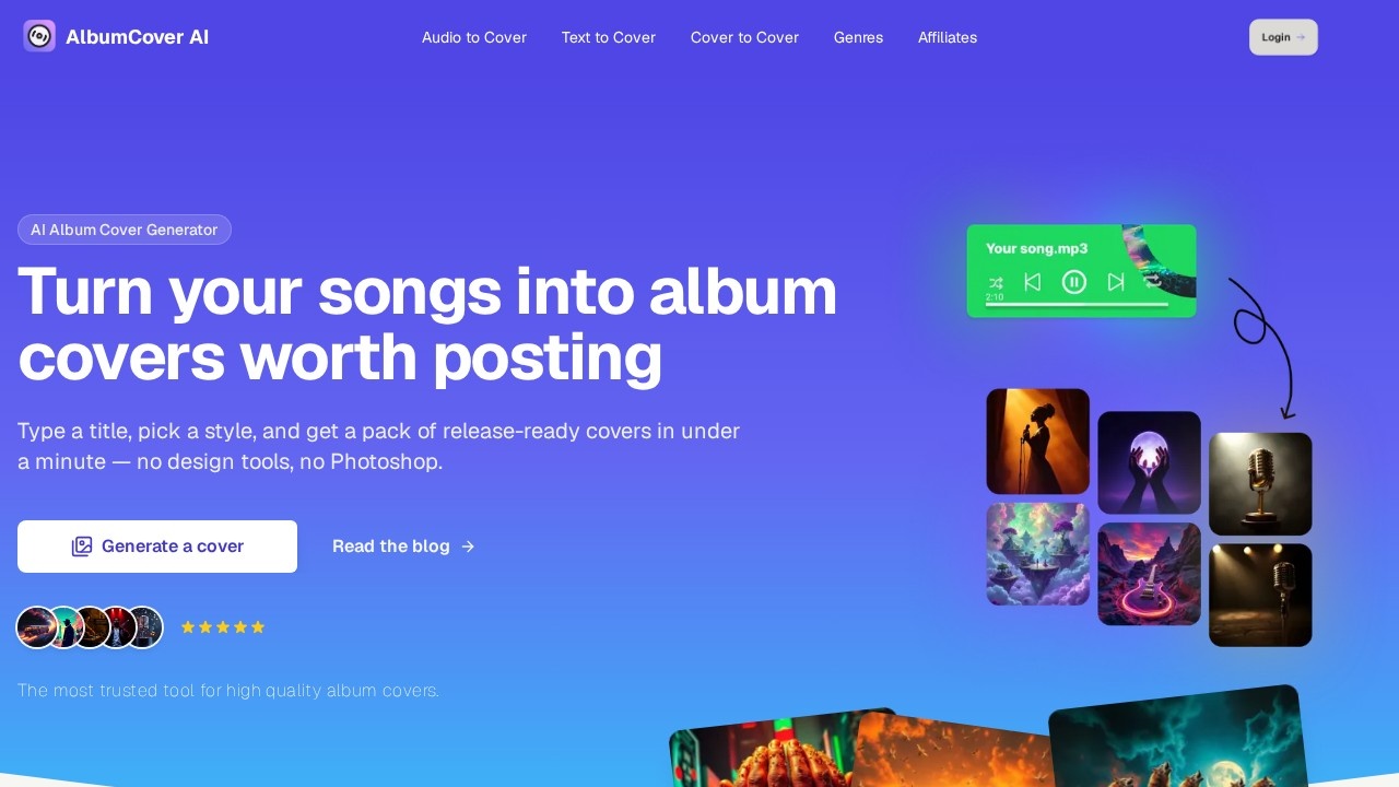 Albumcover AI screenshot