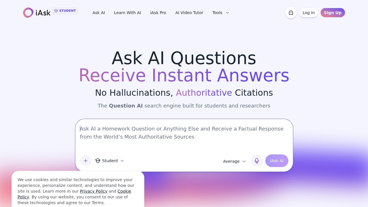 Iask AI Generative AI Search Engine screenshot