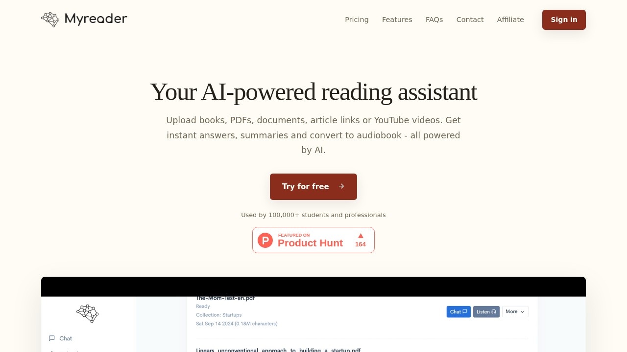 Myreader AI screenshot