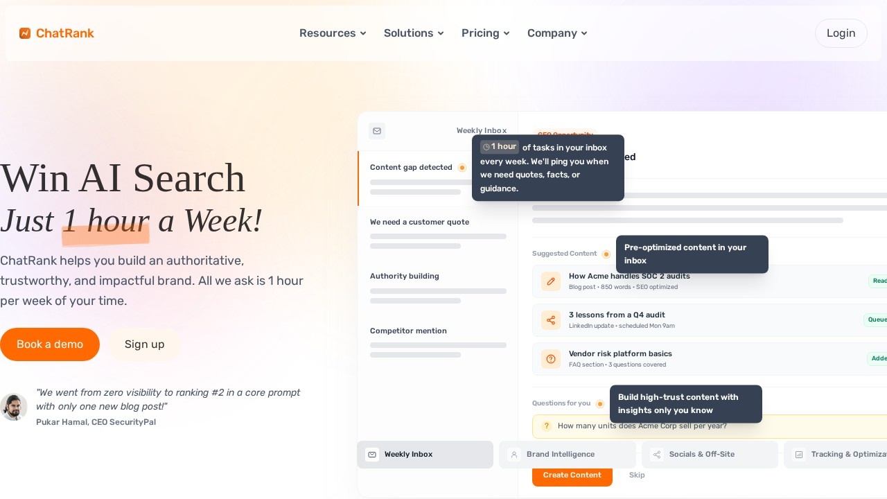 Chatrank screenshot