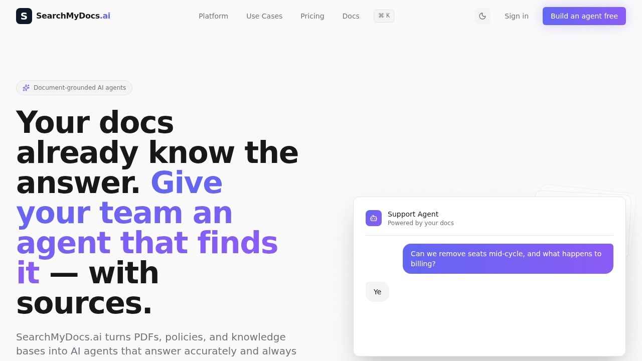 Searchmydocs AI screenshot