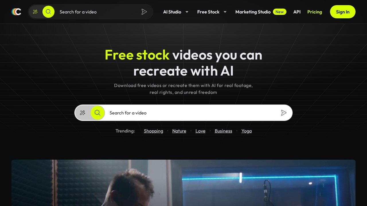 Coverr screenshot