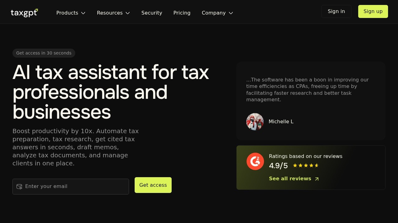 Taxgpt Com screenshot