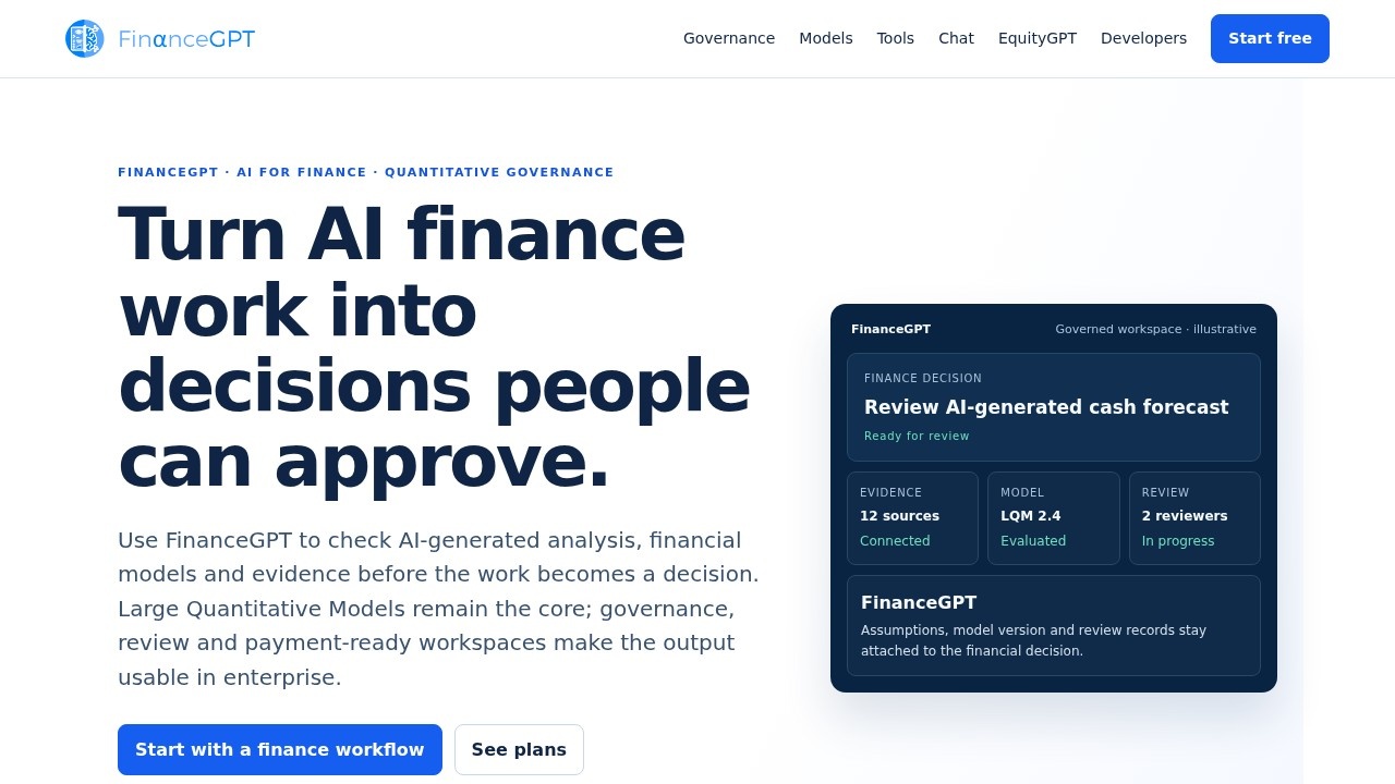 Financegpt screenshot