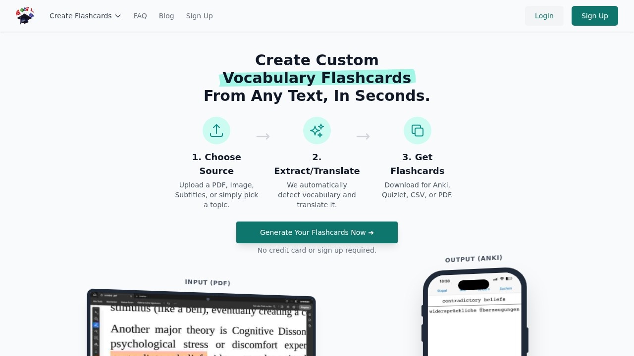 Vocabgenerator Com screenshot
