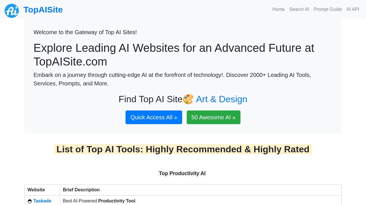 Top AI Site screenshot