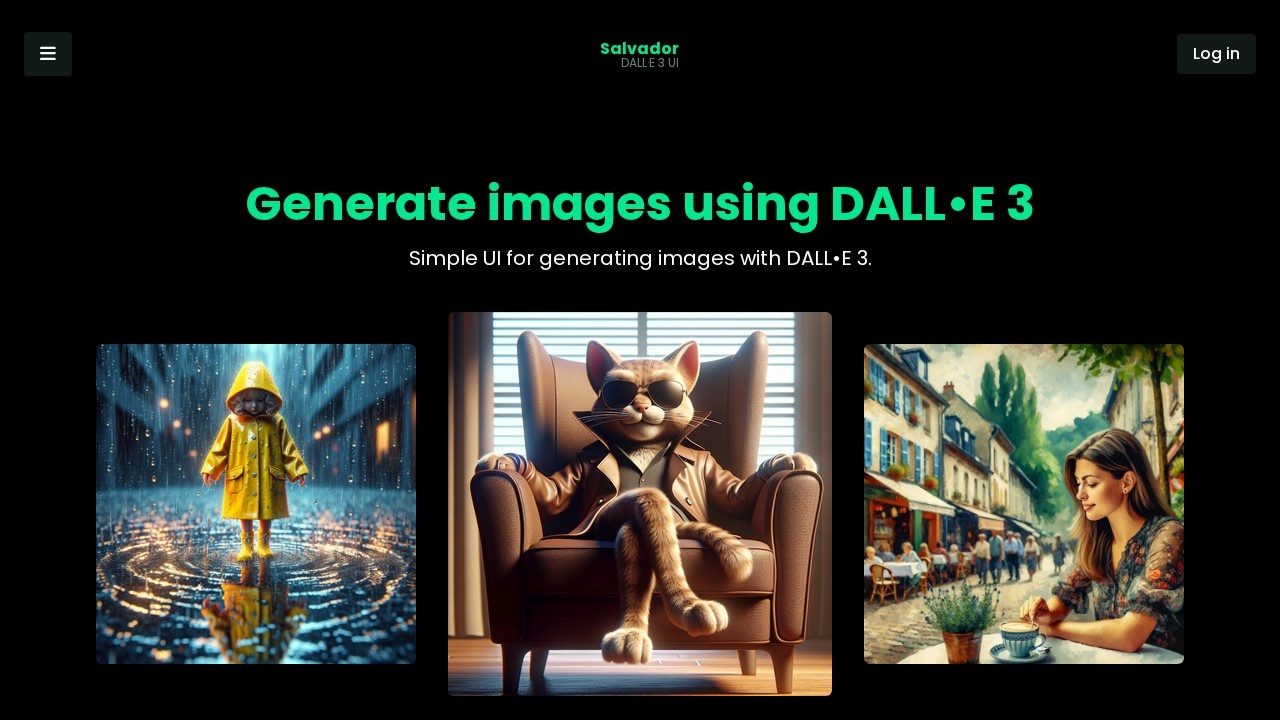 Salvador Dall E 3 Ui screenshot
