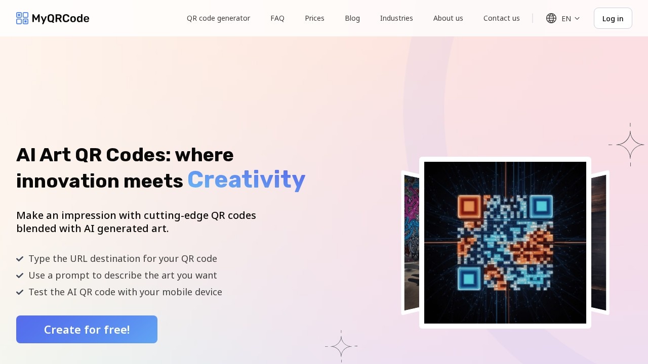 Free AI Qr Code Generator By Myqrcode screenshot