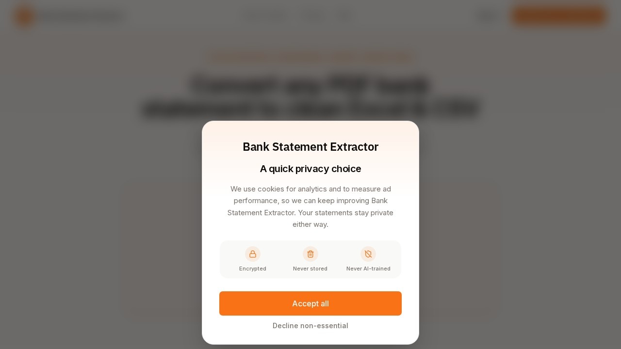Bank Statement Extractor screenshot