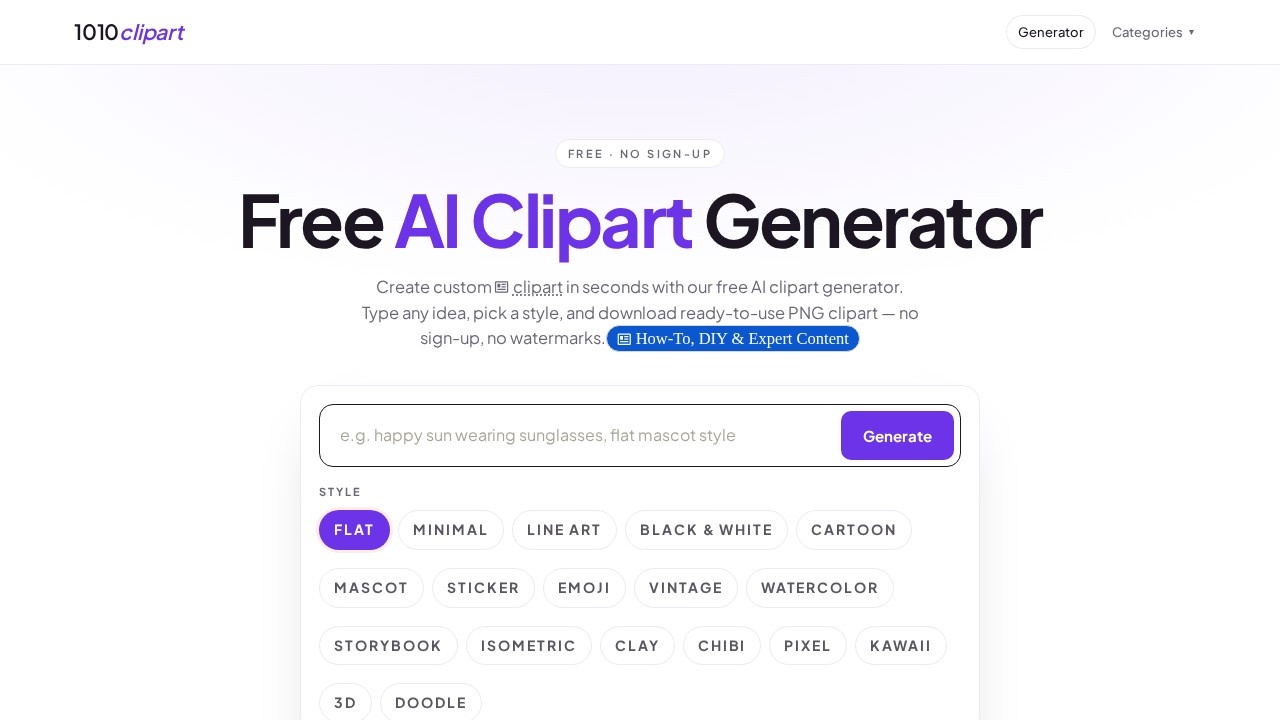 Free AI Clipart Generator screenshot