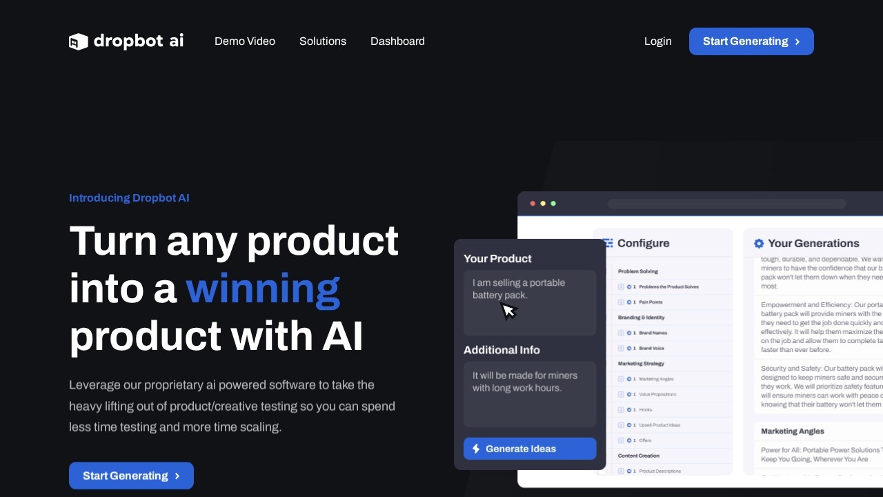 Dropbotai Com screenshot