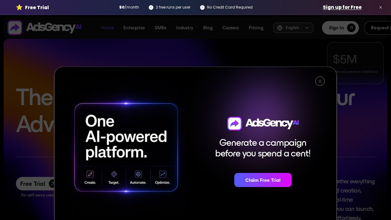 Adsgency AI Mvp screenshot
