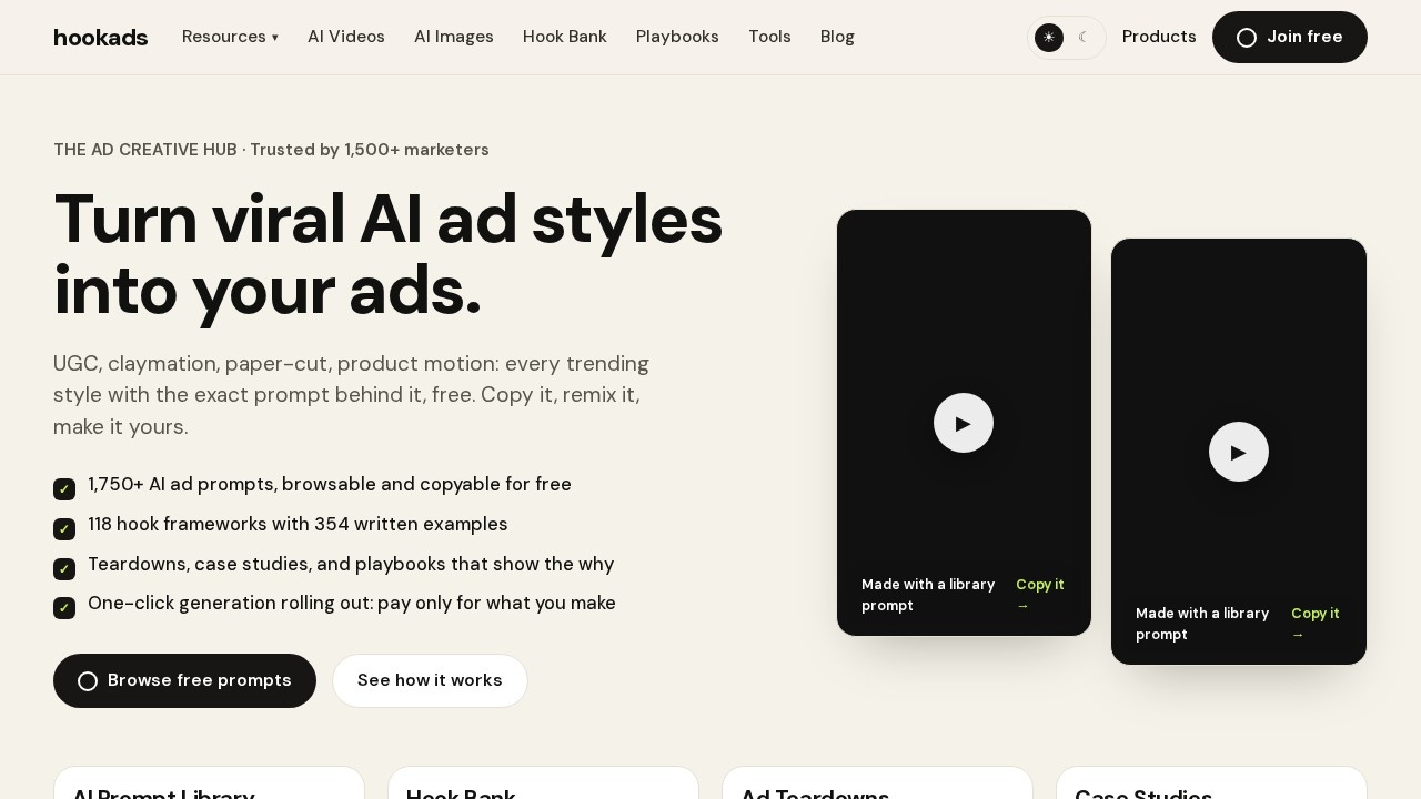Hookads AI screenshot