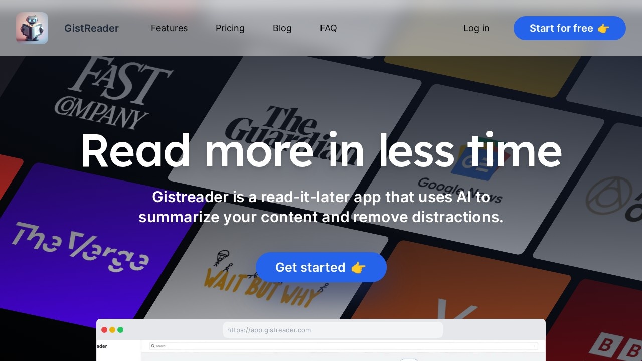 Gistreader screenshot
