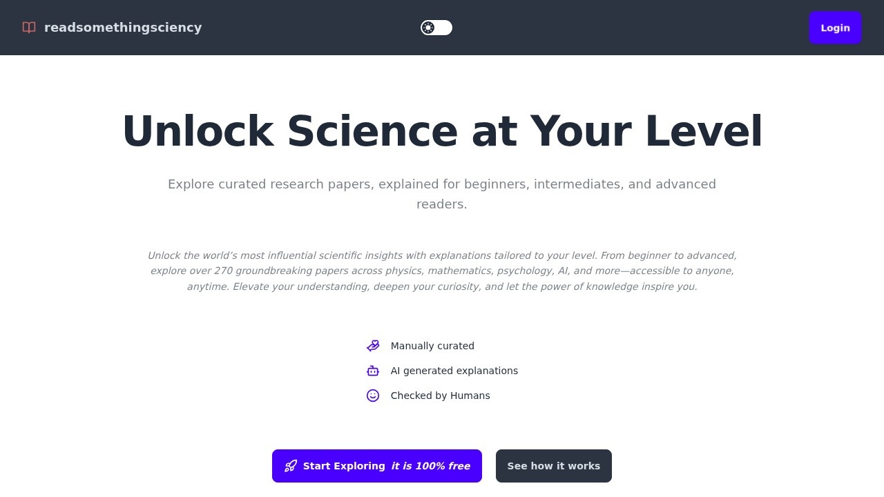 Readsomethingsciency screenshot