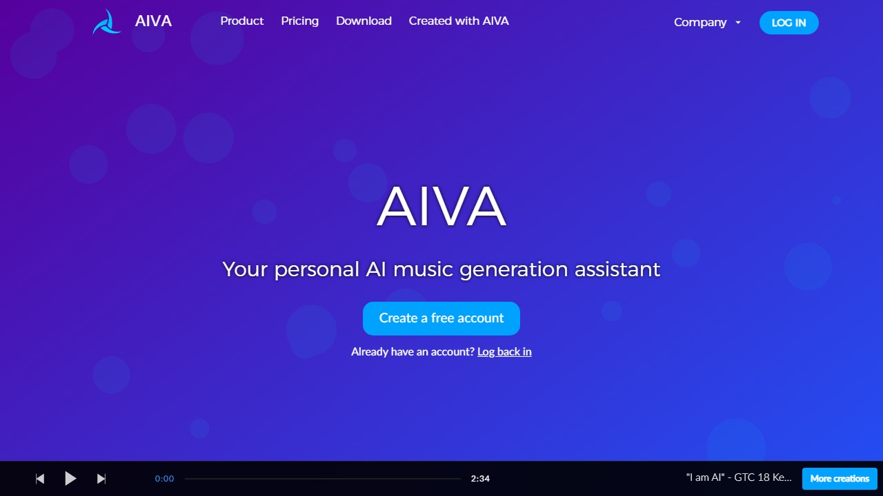 Aiva screenshot
