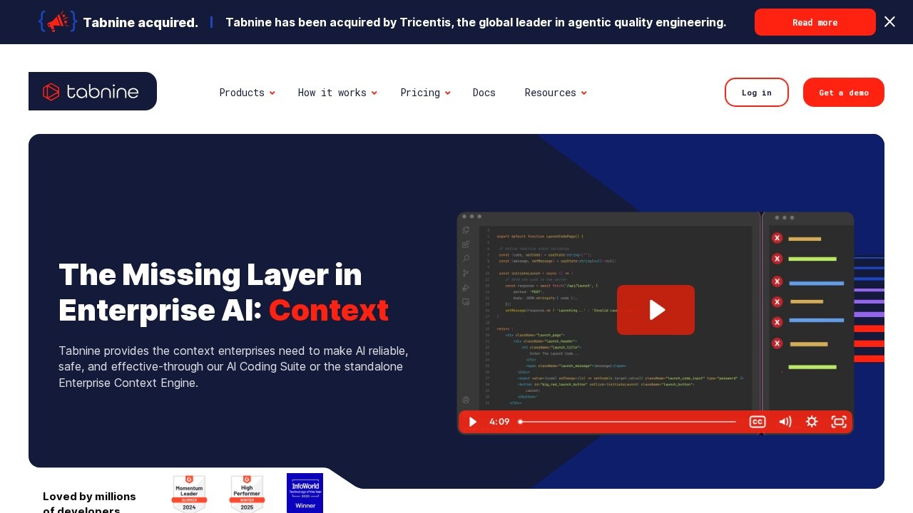 Tabnine screenshot