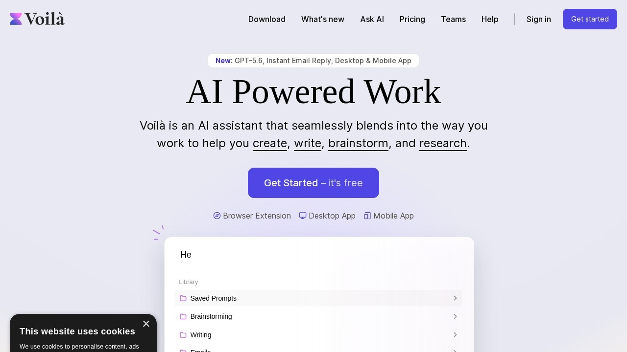 Voil Chatgpt Browser Assistant screenshot