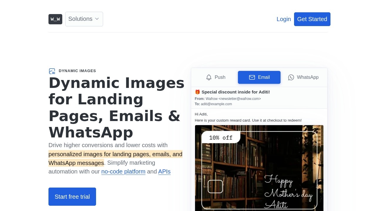 Wafrow Landing Pages On Steroids screenshot