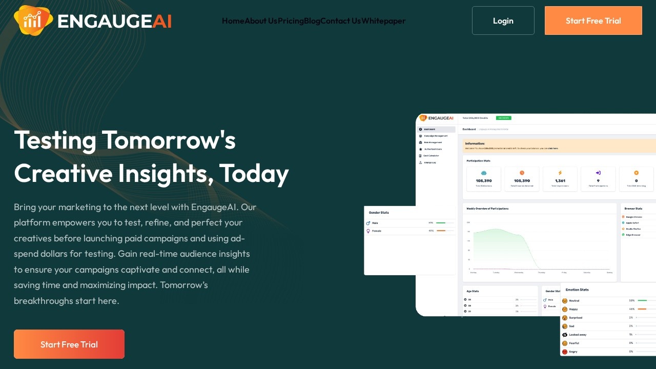 Engaugeai Test Your Ad Creatives screenshot