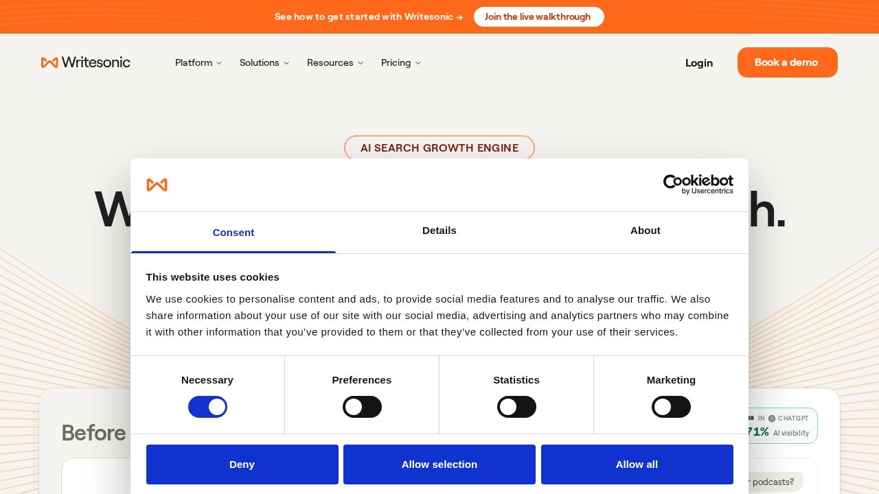 Writesonic screenshot