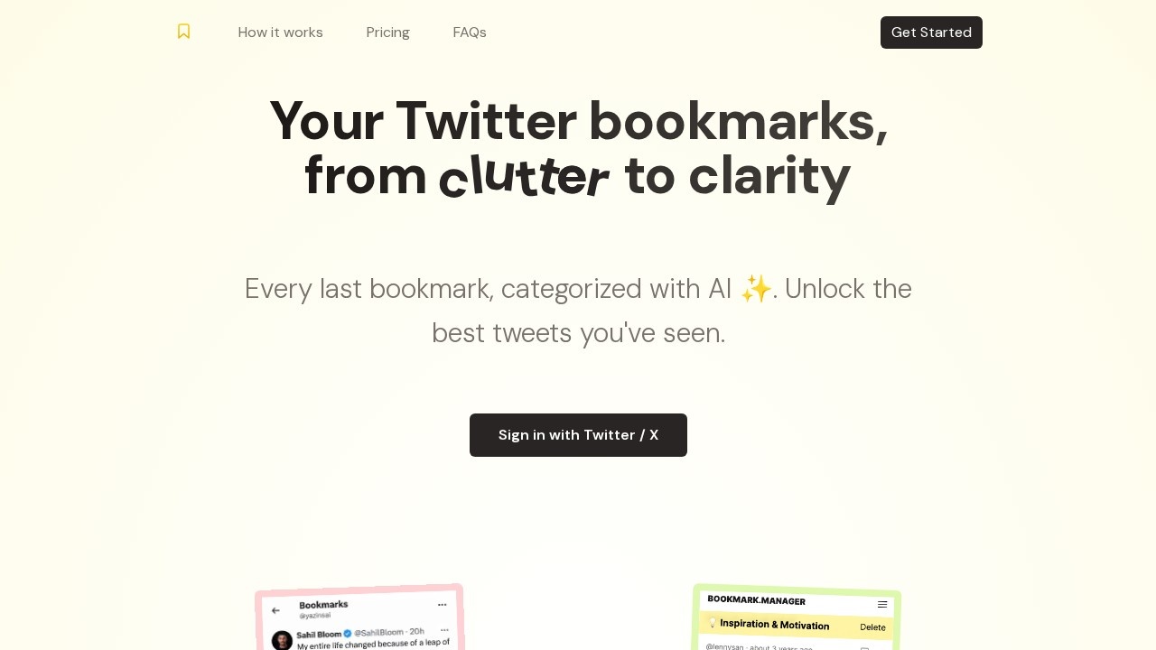 Twitter Bookmarks screenshot