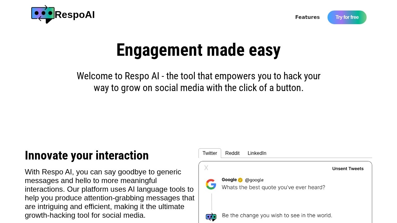Respo AI screenshot