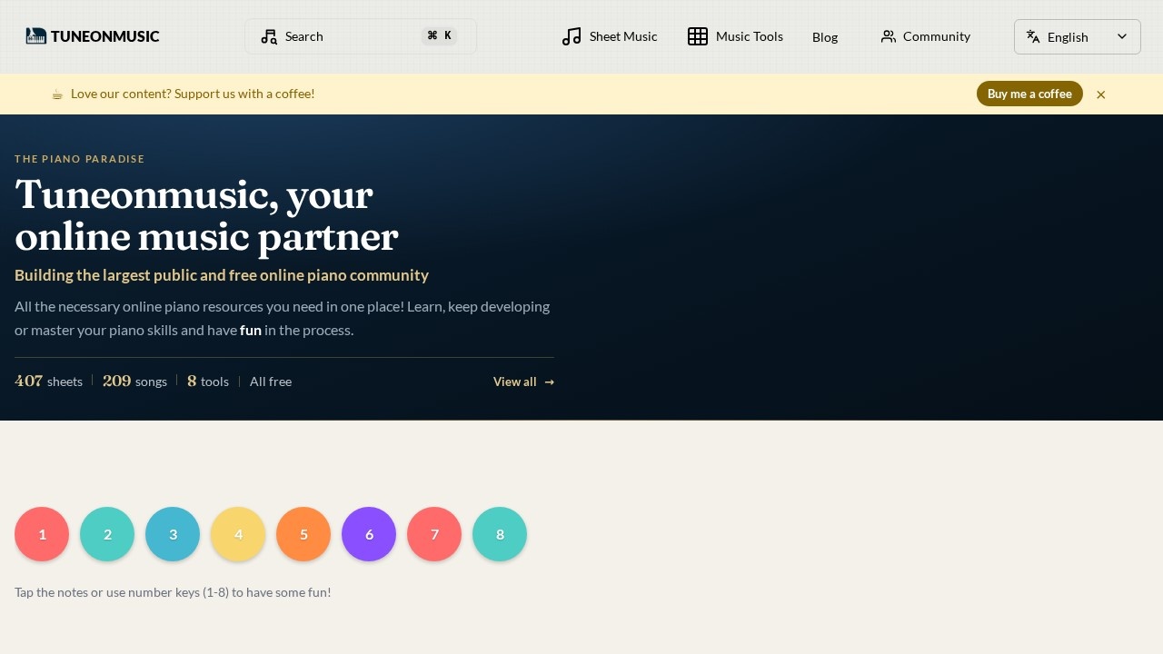 Tuneonmusic screenshot