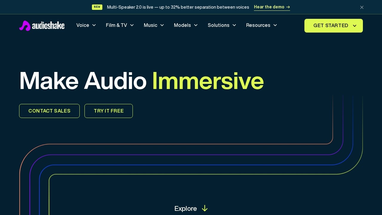 Audioshake AI screenshot